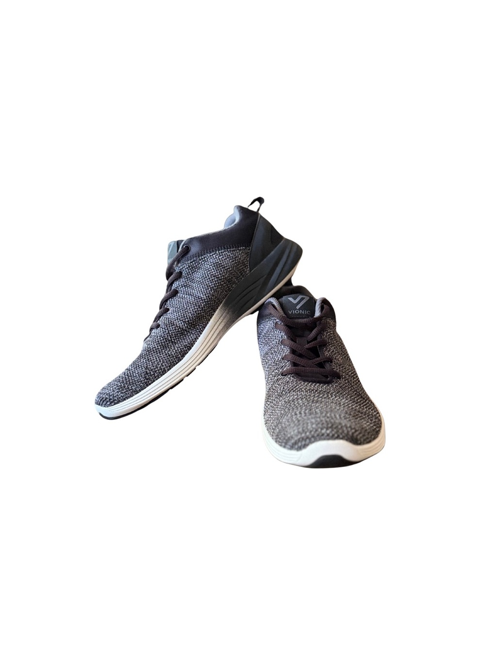 Size 8.5 Vionic Gray Knit Women's Athletic Sneakers - Picture 2 of 6